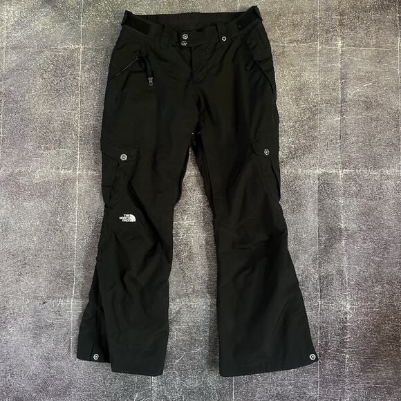 Women's The North Face Black TNF Freedom Insulated Ski Snowboard Snow Pants Sz M - Picture 1 of 5